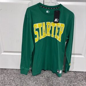 Men’s Starter Long Sleeve Shirt Embroidered Size Large